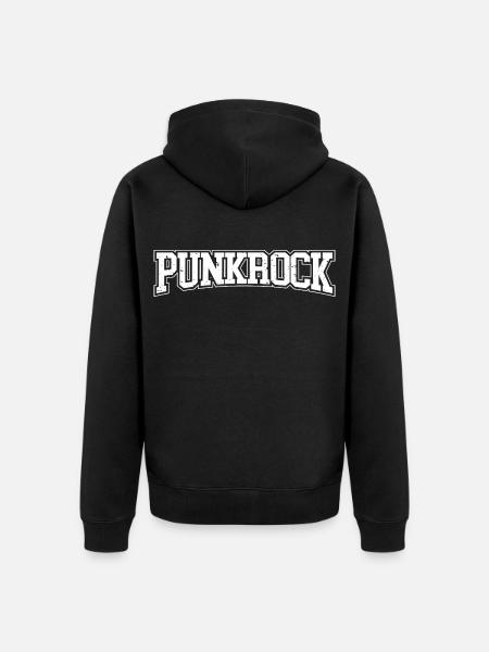 Punk Rock Distressed Schriftart - Unisex Premium Bio Zip Hoodie - Schwarz