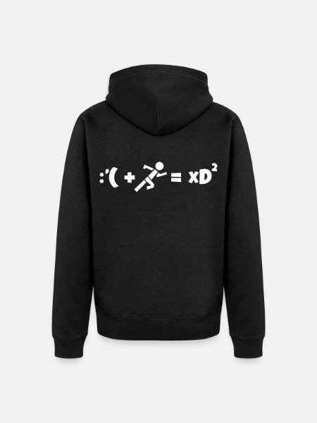 Fun running formula - Unisex Premium Organic Zip Hoodie - black