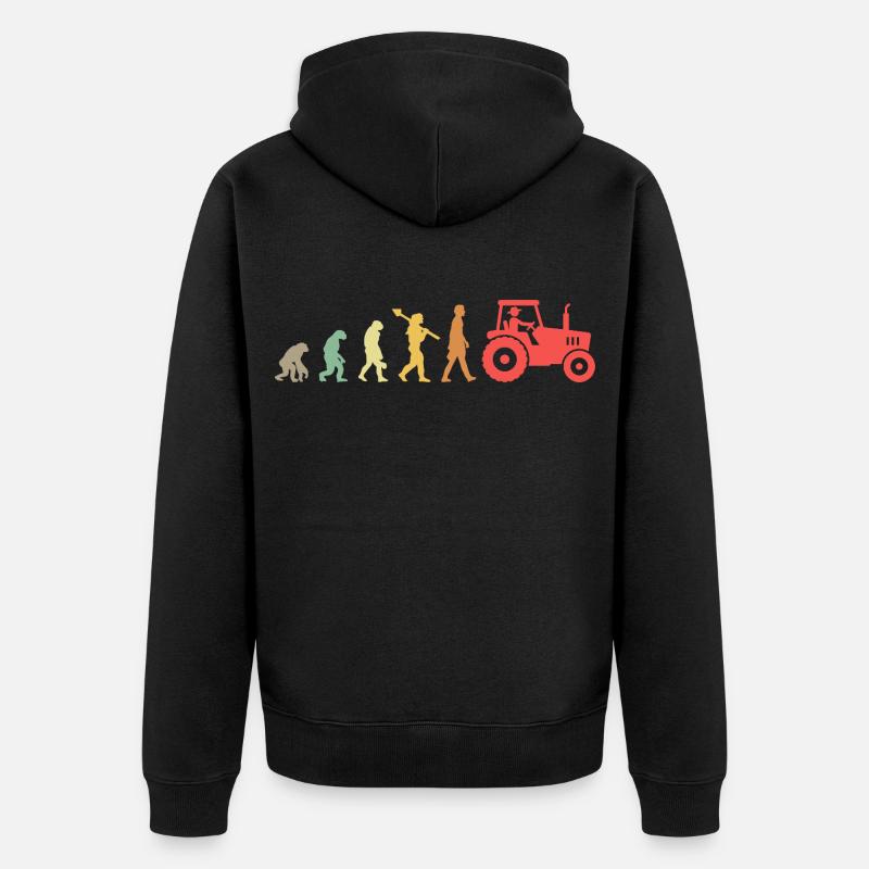 Tracteur Evolution _ Farmer - Veste à capuche bio Premium Unisexe - noir