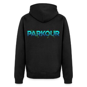 Parkour Freerunning Sport - Veste à capuche bio Premium Unisexe - noir - Dos - Nico (187cm)