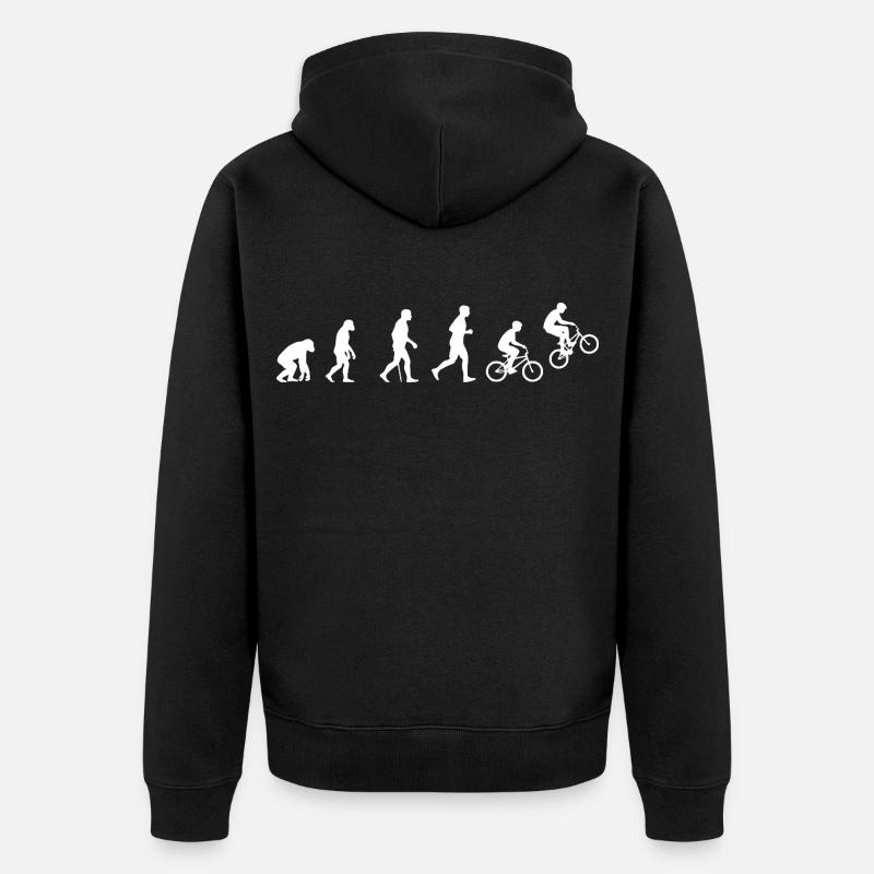 Évolution du BMX Action Cycling - Veste à capuche bio Premium Unisexe - noir