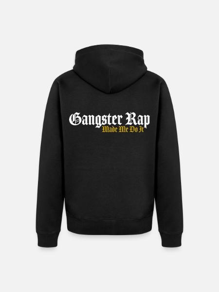 Gangster Rap - Me Forçait à le faire - Veste à capuche bio Premium Unisexe - noir