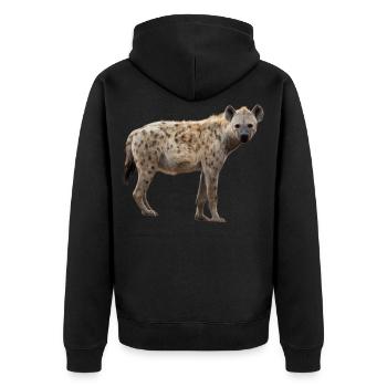Hyène Afrique Amour des animaux Safari - Veste à capuche bio Premium Unisexe - noir - Dos - Nico (187cm)