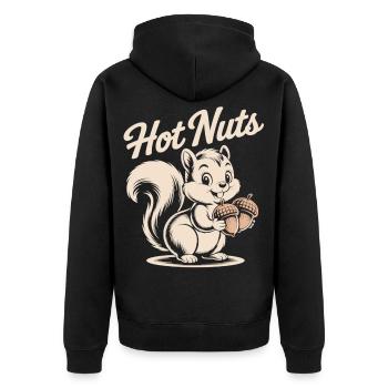 Naughty Squirrel - Chemise Hot Nuts - Veste à capuche bio Premium Unisexe - noir - Dos - Nico (187cm)