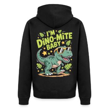 Chemise pour bébé Dino-Mite - Veste à capuche bio Premium Unisexe - noir - Dos - Nico (187cm)