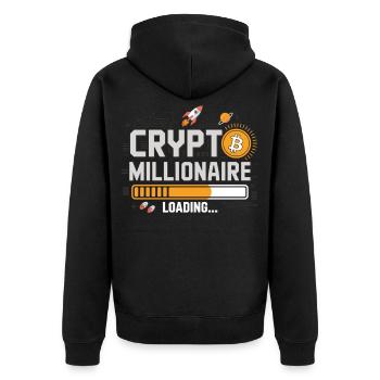 Crypto Loading - Devenez millionnaire - Veste à capuche bio Premium Unisexe - noir - Dos - Nico (187cm)