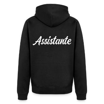 Assistante  - Veste à capuche bio Premium Unisexe - noir - Dos - Nico (187cm)