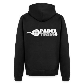 L’équipe de padel - Veste à capuche bio Premium Unisexe - noir - Dos - Nico (187cm)