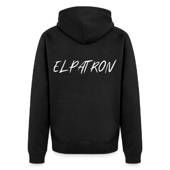 El Patron – The Chef Look - Unisex Premium Organic Zip Hoodie - black - Back - Nico (187cm)