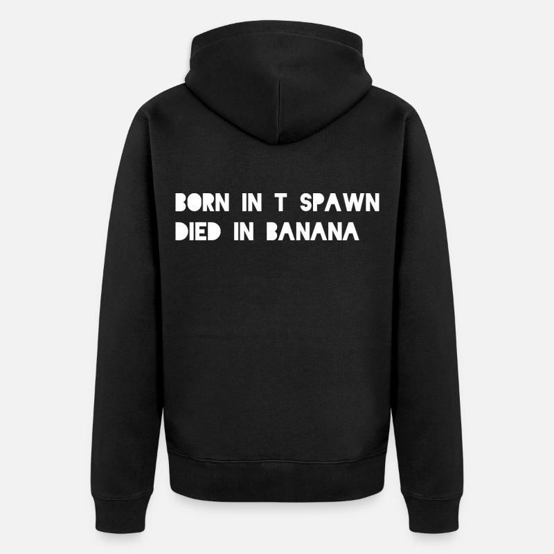 CS2_Born_in_T_Spawn - Unisex Premium Bio Zip Hoodie - Schwarz