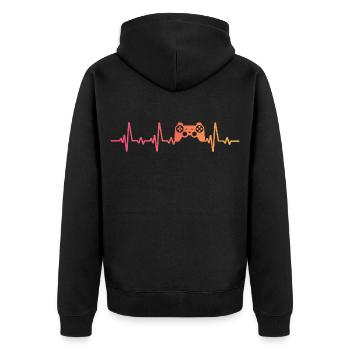 console controleur sunset battement de coeur Gamer - Veste à capuche bio Premium Unisexe - noir - Dos - Nico (187cm)
