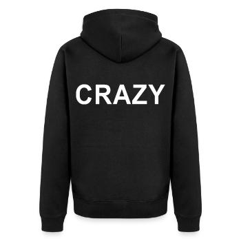 Cadeau texte esthétique chaotique d’énergie sauvage et folle - Veste à capuche bio Premium Unisexe - noir - Dos - Nico (187cm)
