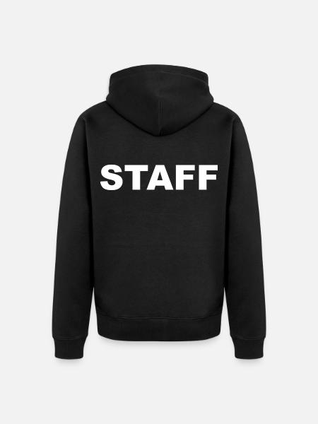 STAFF - Unisex Premium Bio Zip Hoodie - Schwarz