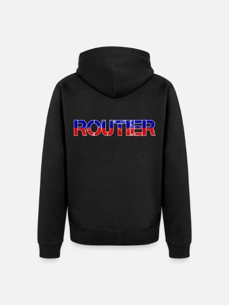 Routier Bleu Blanc Rouge - Veste à capuche bio Premium Unisexe - noir