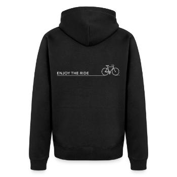 Profitez de la balade Fahrrad Spruch Radfahren Radlos - Veste à capuche bio Premium Unisexe - noir - Dos - Nico (187cm)