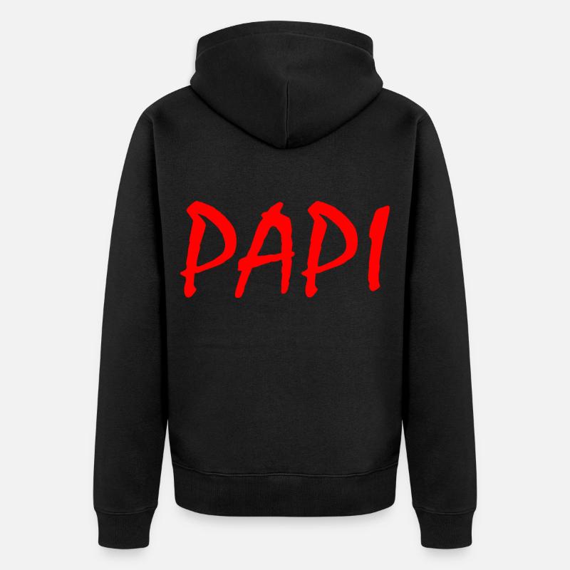 Papi - Veste à capuche bio Premium Unisexe - noir