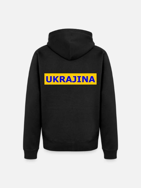 Ukrajina - Unisex Premium Bio Zip Hoodie - Schwarz
