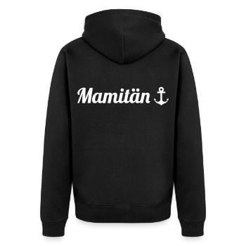 Mamitän Anker Capitaine Fête des Mères Enfants Gebu - Veste à capuche bio Premium Unisexe - noir - Dos - Nico (187cm)
