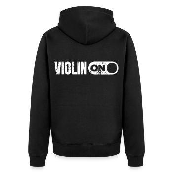 Drôle de violon - Veste à capuche bio Premium Unisexe - noir - Dos - Nico (187cm)