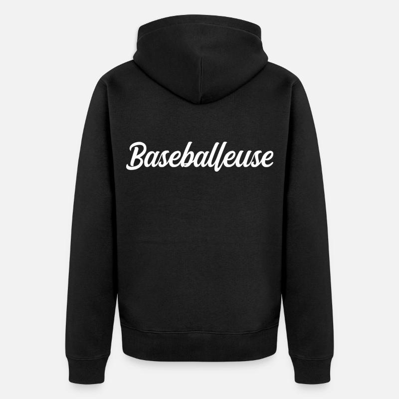 Baseballeuse - Veste à capuche bio Premium Unisexe - noir