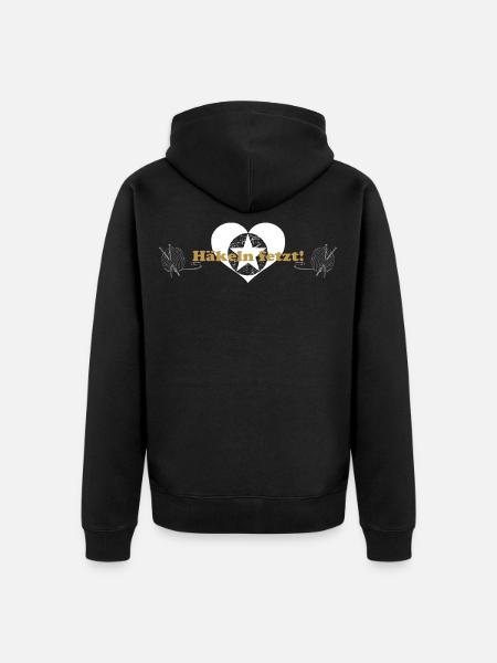 Häkeln - Unisex Premium Bio Zip Hoodie - Schwarz