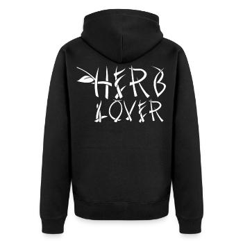 Herbes Amant épice Recueillir épices herbe épices - Veste à capuche bio Premium Unisexe - noir - Dos - Nico (187cm)