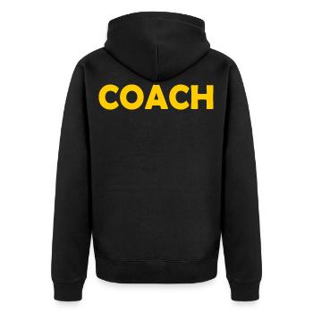 Coach - Unisex Premium Organic Zip Hoodie - black - Back - Nico (187cm)