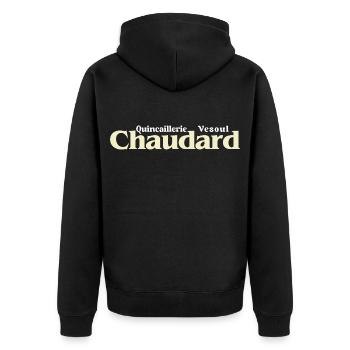 Quincaillerie Chaudard Vesoul Film Culte Compagnie - Unisex Premium Bio Zip Hoodie - Schwarz - Hinten - Nico (187cm)