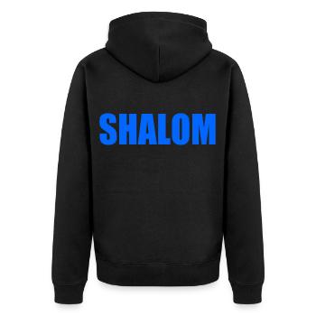 Shalom - Veste à capuche bio Premium Unisexe - noir - Dos - Nico (187cm)