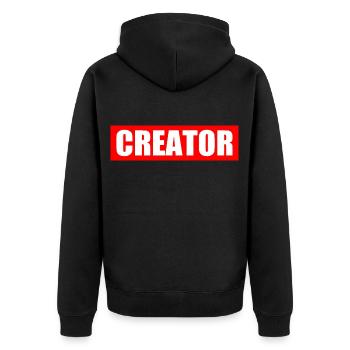 Creator - Veste à capuche bio Premium Unisexe - noir - Dos - Nico (187cm)