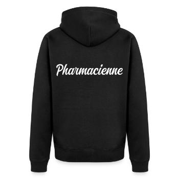 Pharmacienne Santé Médicaments Officine Préparatio - Veste à capuche bio Premium Unisexe - noir - Dos - Nico (187cm)