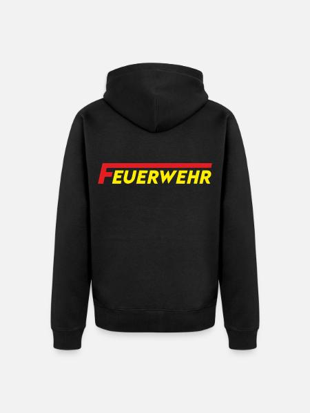 feuerwehr - Unisex Premium Bio Zip Hoodie - Schwarz