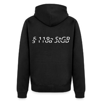 §118a StGB - Veste à capuche bio Premium Unisexe - noir - Dos - Nico (187cm)