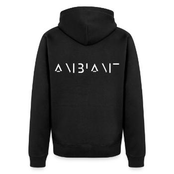Ambient Musik Kultur Entspannende Musik - Unisex Premium Bio Zip Hoodie - Schwarz - Hinten - Nico (187cm)