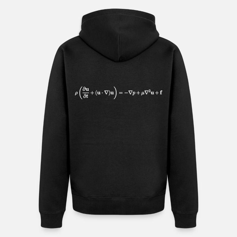 Équation de Navier Stokes : Mecha fluide de physique nerd - Veste à capuche bio Premium Unisexe - noir