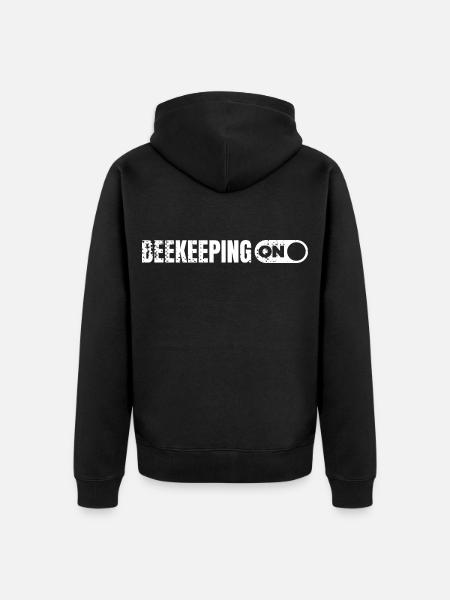 Being a beekeeper - Unisex Premium Organic Zip Hoodie - black