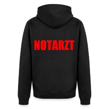 Médecin urgentiste - Veste à capuche bio Premium Unisexe - noir - Dos - Nico (187cm)