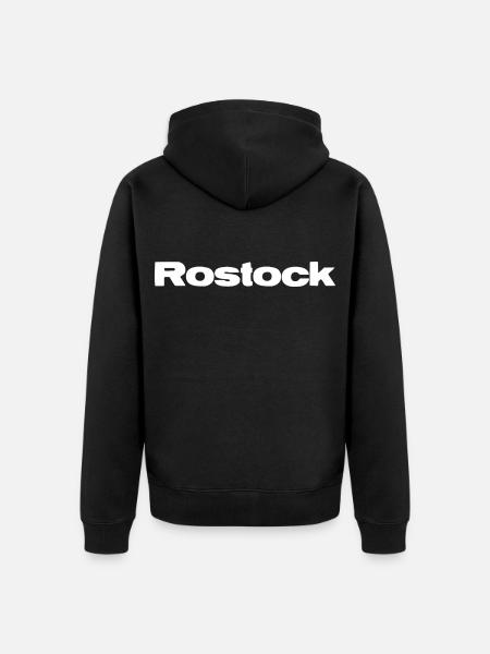Rostock Heartbeat - Unisex Premium Organic Zip Hoodie - black