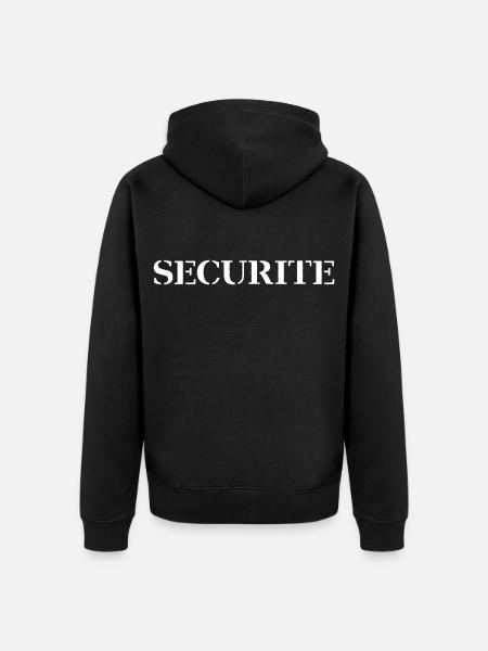 security - Unisex Premium Organic Zip Hoodie - black
