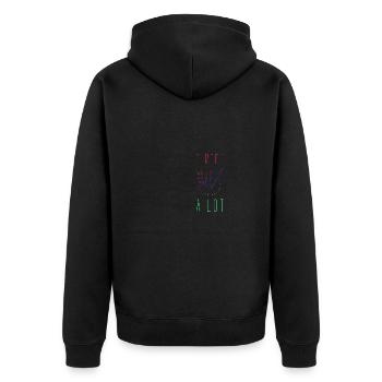 Scottish Bagpipes Celtic Gift - Unisex Premium Organic Zip Hoodie - black - Back - Nico (187cm)