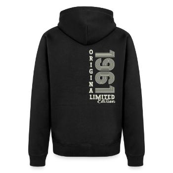 Original vintage 1961 61st birthday gift - Unisex Premium Organic Zip Hoodie - black - Back - Nico (187cm)