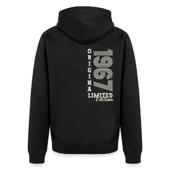 Original vintage 1967 55th birthday gift - Unisex Premium Organic Zip Hoodie - black - Back - Nico (187cm)