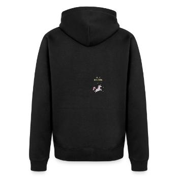Be U Nicorn Grunge - Veste à capuche bio Premium Unisexe - noir - Dos - Nico (187cm)