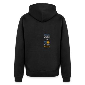 Boccia Ball Lawn Bowling Cadeau - Veste à capuche bio Premium Unisexe - noir - Dos - Nico (187cm)