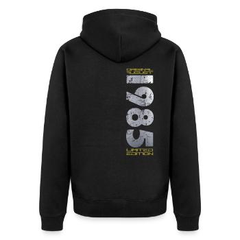 40ème Anniversaire Original Août 1985 Millésime 1985 - Veste à capuche bio Premium Unisexe - noir - Dos - Nico (187cm)