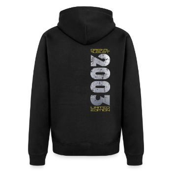 21st Birthday Original August 2003 Vintage 2003 - Unisex Premium Organic Zip Hoodie - black - Back - Nico (187cm)