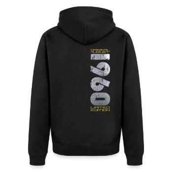 64ème Anniversaire Original Août 1960 Millésime 1960 - Veste à capuche bio Premium Unisexe - noir - Dos - Nico (187cm)