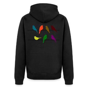 oiseaux engloutit - Veste à capuche bio Premium Unisexe - noir - Dos - Nico (187cm)