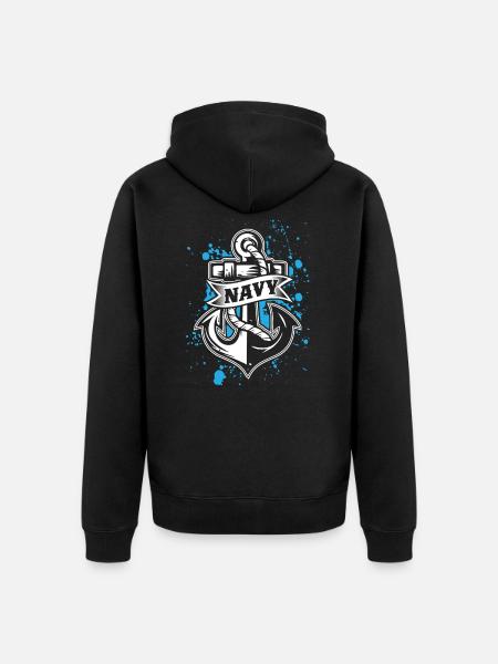 Veterans! Veterans! US Navy! USA! - Unisex Premium Organic Zip Hoodie - black