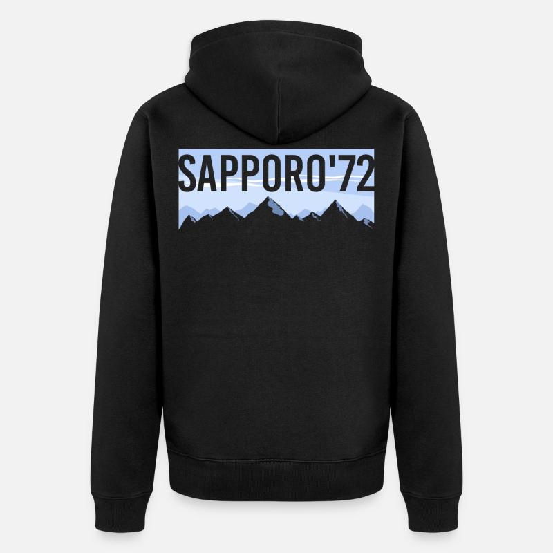 SAPPORO'72 Tee shirts - Veste à capuche bio Premium Unisexe - noir